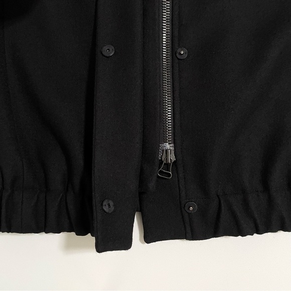 Helmut Lang Felted Wool High Neck Coat Black Medium - Picture 15 of 16